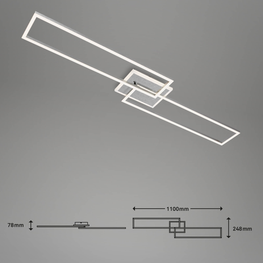 Brilo - LED Prigušivi nadgradni luster FRAME 2xLED/20W/230V 2700-6500K Wi-Fi Tuya + Daljinski upravljač