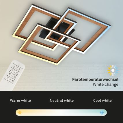 Brilo - LED Prigušivi nadgradni luster FRAME LED/45W/230V 2700-6500K + Daljinski upravljač