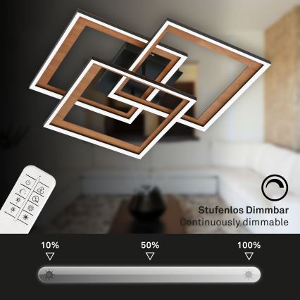Brilo - LED Prigušivi nadgradni luster FRAME LED/45W/230V 2700-6500K + Daljinski upravljač