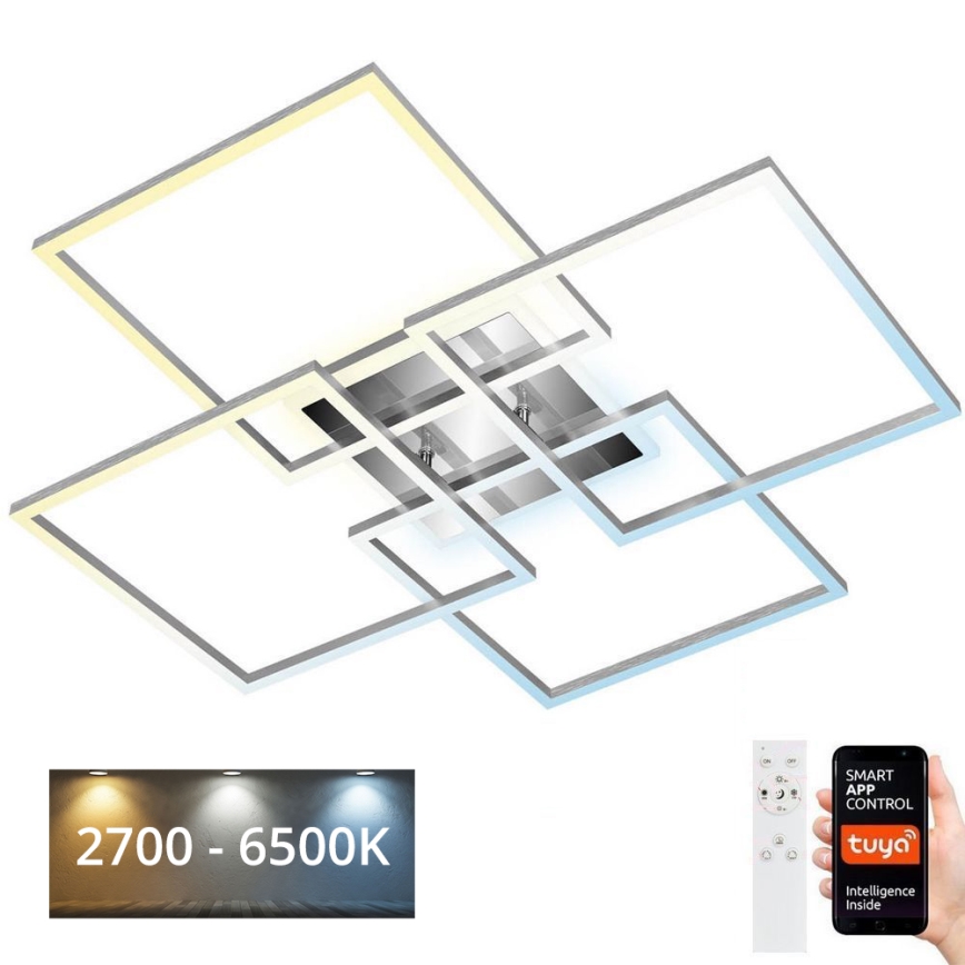 Brilo - LED Prigušivi nadgradni luster FRAME LED/50W/230V 2700-6500K Wi-Fi Tuya + Daljinski upravljač