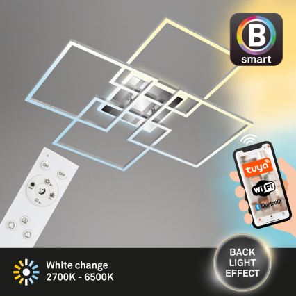Brilo - LED Prigušivi nadgradni luster FRAME LED/50W/230V 2700-6500K Wi-Fi Tuya + Daljinski upravljač