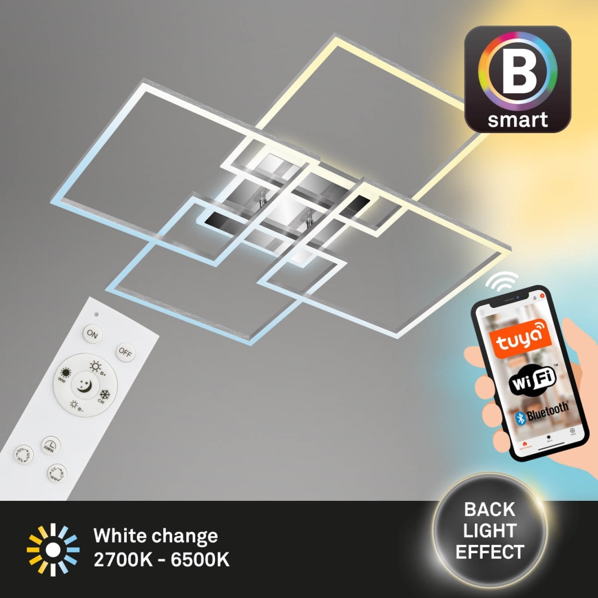Brilo - LED Prigušivi nadgradni luster FRAME LED/50W/230V 2700-6500K Wi-Fi Tuya + Daljinski upravljač