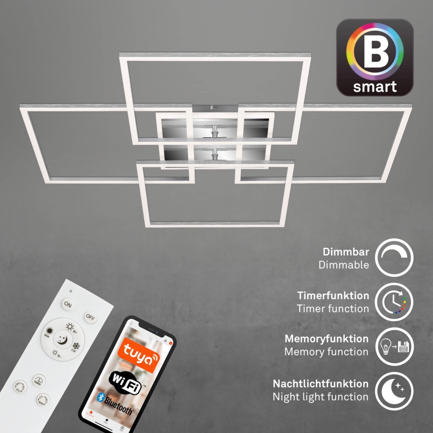 Brilo - LED Prigušivi nadgradni luster FRAME LED/50W/230V 2700-6500K Wi-Fi Tuya + Daljinski upravljač
