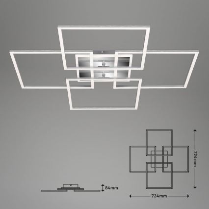 Brilo - LED Prigušivi nadgradni luster FRAME LED/50W/230V 2700-6500K Wi-Fi Tuya + Daljinski upravljač