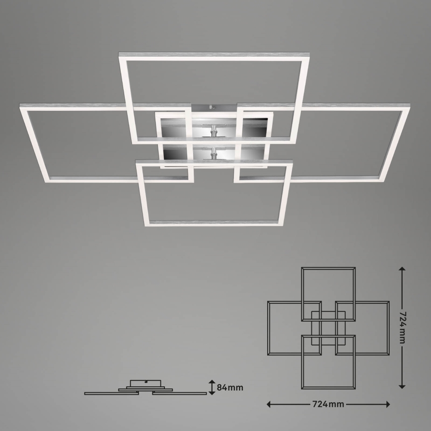 Brilo - LED Prigušivi nadgradni luster FRAME LED/50W/230V 2700-6500K Wi-Fi Tuya + Daljinski upravljač