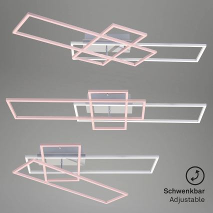 Brilo - LED Prigušivi nadgradni luster FRAME LED/51W/230V 2700-5000K krom + Daljinski upravljač