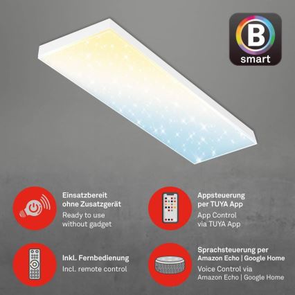 Brilo - LED Prigušivi nadgradni panel FRAMELESS LED/28W/230V 3000-6500K Wi-Fi Tuya + Daljinski upravljač