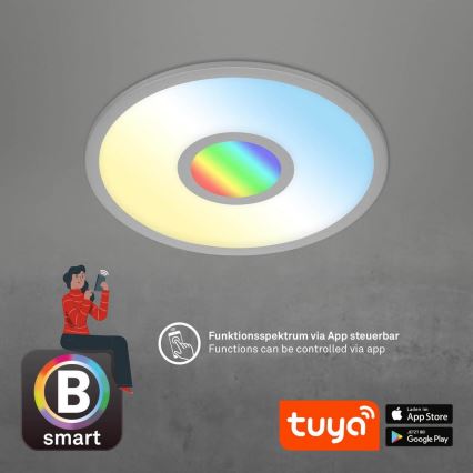 Brilo - LED RGB Prigušiva plafonjera CENTRO LED/24W/230V 2700-6500K Wi-Fi Tuya + Daljinski upravljač