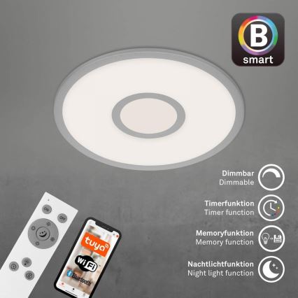 Brilo - LED RGB Prigušiva plafonjera CENTRO LED/24W/230V 2700-6500K Wi-Fi Tuya + Daljinski upravljač