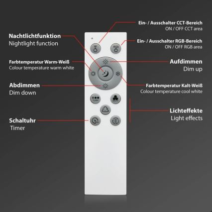 Brilo - LED RGB Prigušiva plafonjera CENTRO LED/24W/230V 2700-6500K Wi-Fi Tuya + Daljinski upravljač