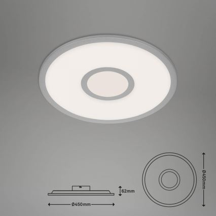 Brilo - LED RGB Prigušiva plafonjera CENTRO LED/24W/230V 2700-6500K Wi-Fi Tuya + Daljinski upravljač