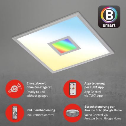 Brilo - LED RGB Prigušiva plafonjera CENTRO LED/24W/230V 2700-6500K Wi-Fi Tuya + Daljinski upravljač