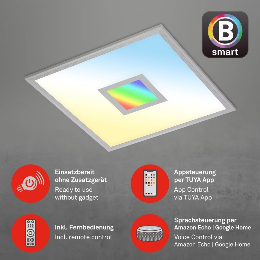 Brilo - LED RGB Prigušiva plafonjera CENTRO LED/24W/230V 2700-6500K Wi-Fi Tuya + Daljinski upravljač