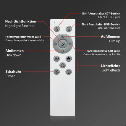 Brilo - LED RGB Prigušiva plafonjera CENTRO LED/24W/230V 2700-6500K Wi-Fi Tuya + Daljinski upravljač