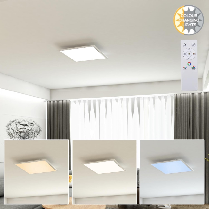 Brilo - LED RGB Prigušiva plafonjera COLOUR LED/15W/230V 3000-6500K + Daljinski upravljač
