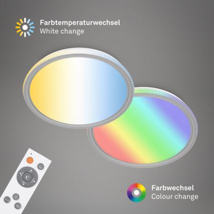 Brilo - LED RGB prigušiva plafonska svetiljka LED/40W/230V 3000-6500K + daljinski upravljač