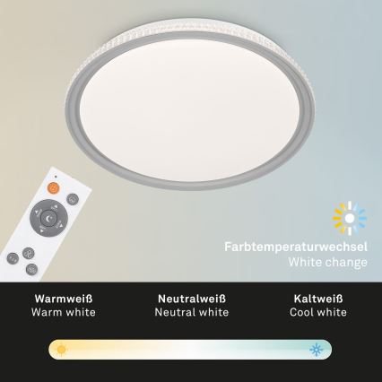 Brilo - LED RGB prigušiva plafonska svetiljka LED/40W/230V 3000-6500K + daljinski upravljač