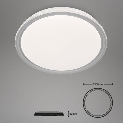 Brilo - LED RGB prigušiva plafonska svetiljka LED/40W/230V 3000-6500K + daljinski upravljač