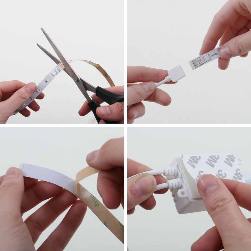 Brilo - LED RGB prigušiva traka 11,5m LED/24W/230V + daljinski upravljač