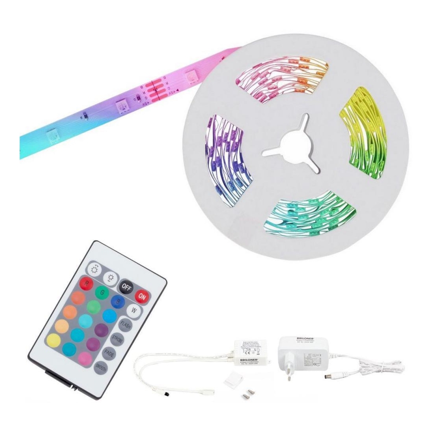 Brilo - LED RGB Prigušiva traka 11,5m LED/24W/230V + Daljinski upravljač