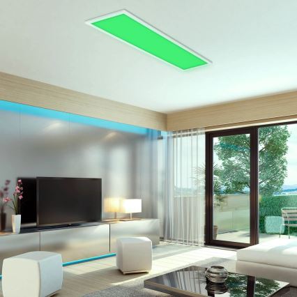 Brilo - LED RGBW Prigušiva plafonjera SLIM LED/24W/230V 3000-6500K 100x25 cm + Daljinski upravljač