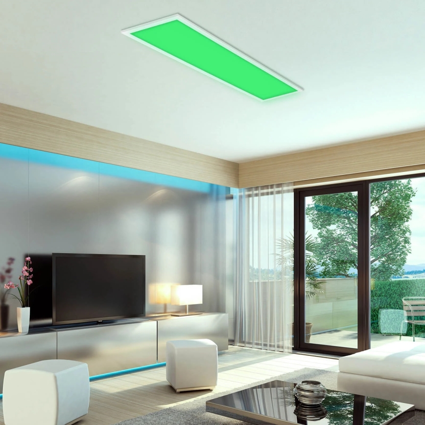 Brilo - LED RGBW Prigušiva plafonjera SLIM LED/24W/230V 3000-6500K 100x25 cm + Daljinski upravljač
