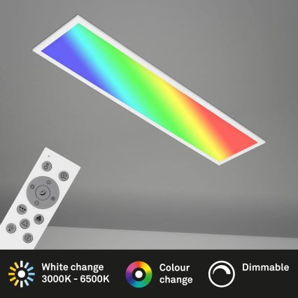 Brilo - LED RGBW Prigušiva plafonjera SLIM LED/24W/230V 3000-6500K 100x25 cm + Daljinski upravljač