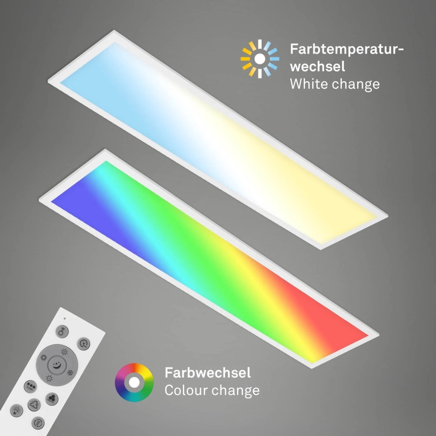 Brilo - LED RGBW Prigušiva plafonjera SLIM LED/24W/230V 3000-6500K 100x25 cm + Daljinski upravljač