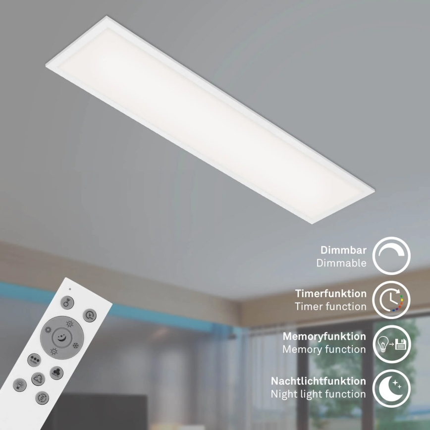 Brilo - LED RGBW Prigušiva plafonjera SLIM LED/24W/230V 3000-6500K 100x25 cm + Daljinski upravljač