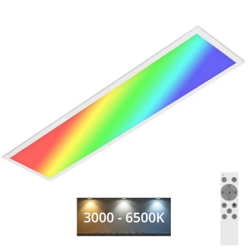 Brilo - LED RGBW Prigušiva plafonjera SLIM LED/24W/230V 3000-6500K 100x25 cm + Daljinski upravljač