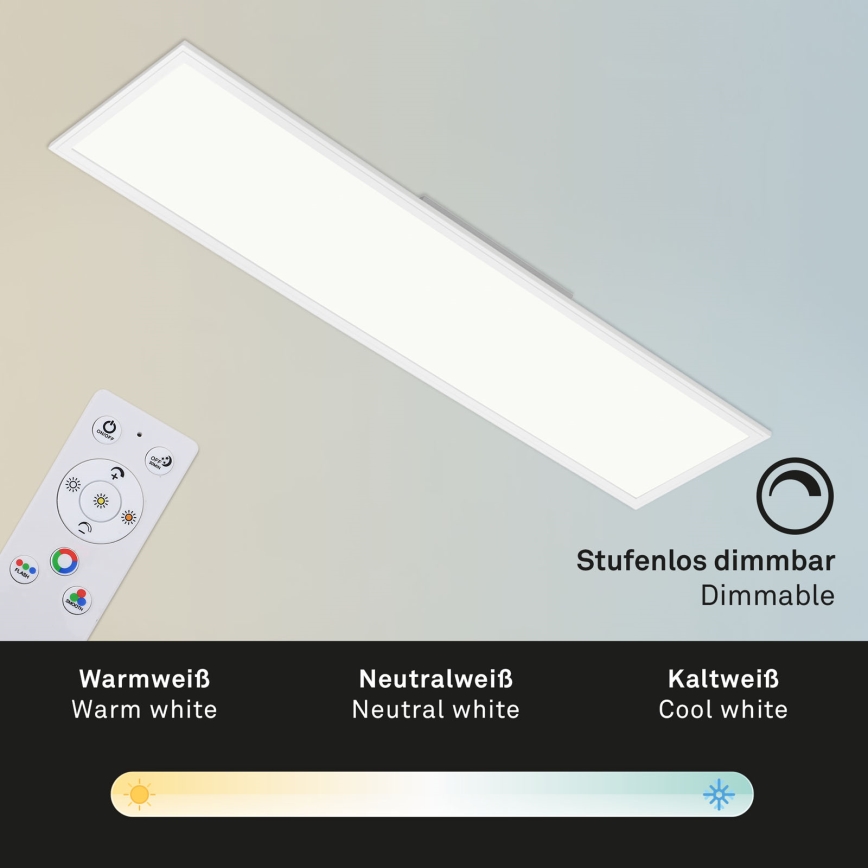 Brilo - LED RGBW Prigušiva plafonjera SLIM LED/40W/230V 3000-6500K + Daljinski upravljač