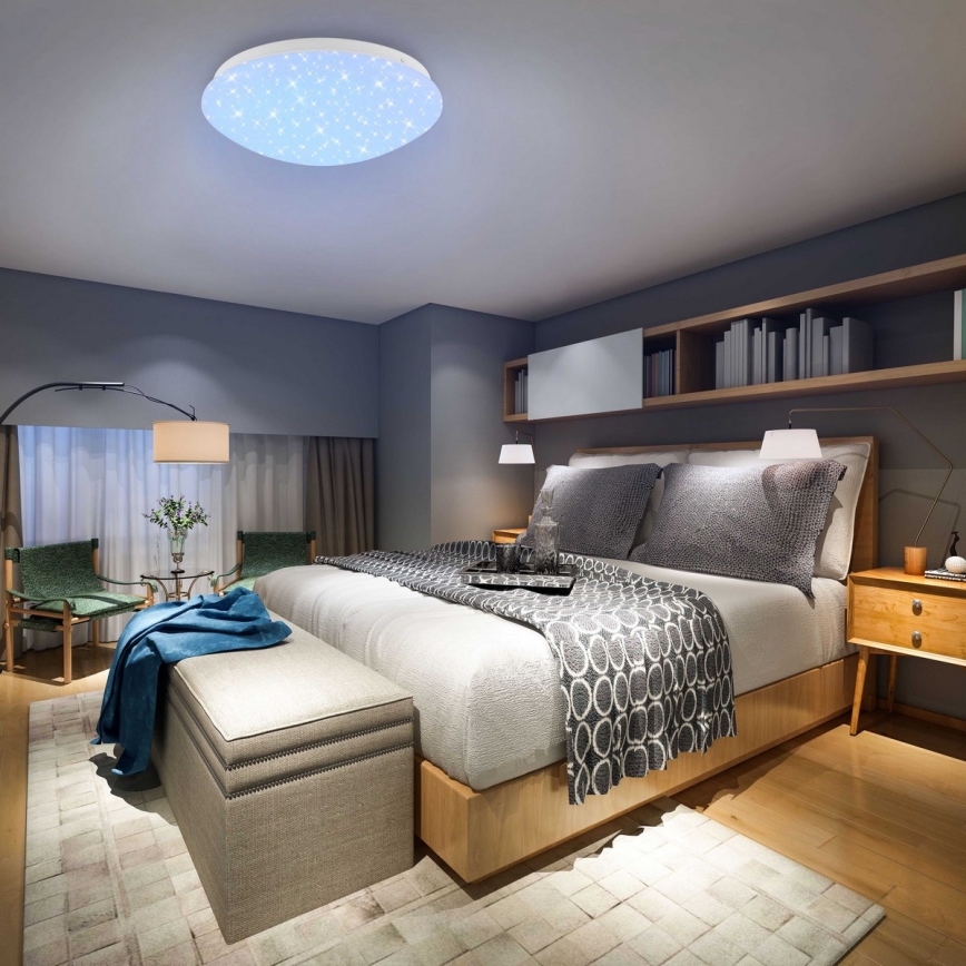 Brilo - LED RGBW Prigušiva plafonjera STARRY SKY LED/10W/230V + Daljinski upravljač