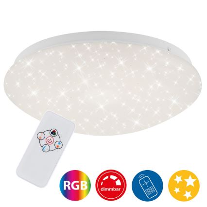 Brilo - LED RGBW Prigušiva plafonjera STARRY SKY LED/10W/230V + Daljinski upravljač