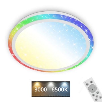 Brilo - LED RGBW Prigušiva plafonjera STARRY SKY LED/24W/230V 3000-6500K + Daljinski upravljač