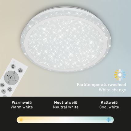 Brilo - LED RGBW Prigušiva plafonjera STARRY SKY LED/24W/230V 3000-6500K + Daljinski upravljač