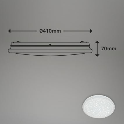 Brilo - LED RGBW Prigušiva plafonjera STARRY SKY LED/24W/230V 3000-6500K + Daljinski upravljač