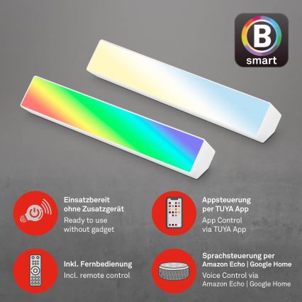 Brilo - LED RGBW Prigušiva stona lampa LED/9W/230V 3000-6500K Wi-Fi Tuya + Daljinski upravljač