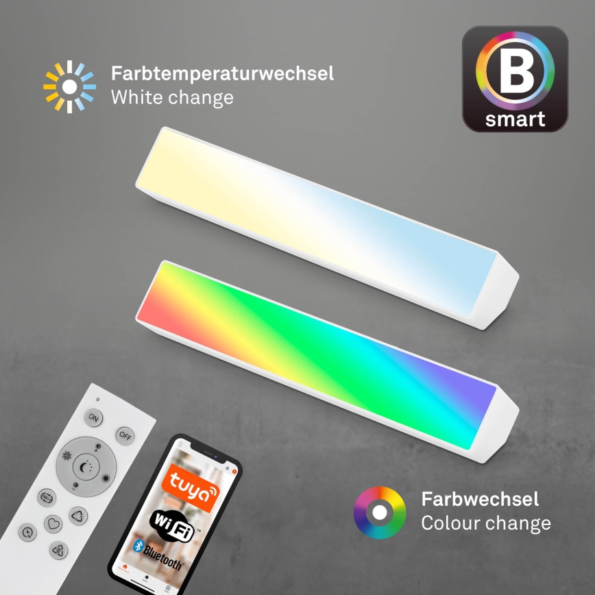 Brilo - LED RGBW Prigušiva stona lampa LED/9W/230V 3000-6500K Wi-Fi Tuya + Daljinski upravljač