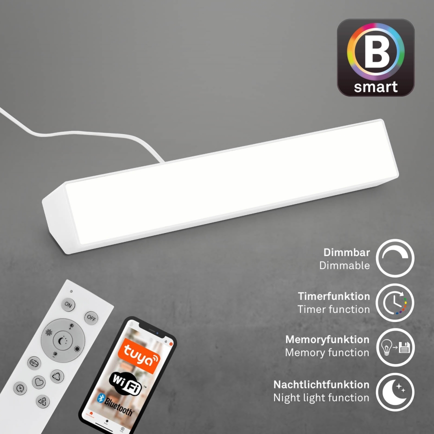 Brilo - LED RGBW Prigušiva stona lampa LED/9W/230V 3000-6500K Wi-Fi Tuya + Daljinski upravljač