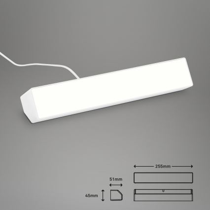 Brilo - LED RGBW Prigušiva stona lampa LED/9W/230V 3000-6500K Wi-Fi Tuya + Daljinski upravljač