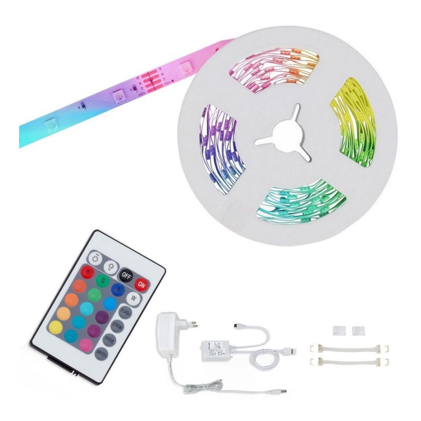 Brilo - LED RGBW prigušiva traka 6,5 m LED/22W/230V + daljinski upravljač