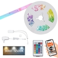 Brilo - LED RGBW Prigušiva traka 6,5m LED/15W/230V Wi-Fi Tuya + Daljinski upravljač