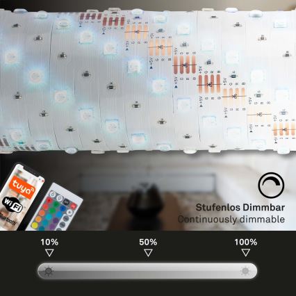 Brilo - LED RGBW Prigušiva traka 6,5m LED/18W/230V Wi-Fi Tuya + Daljinski upravljač