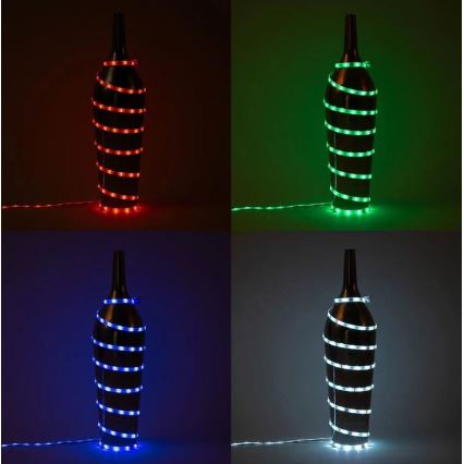 Brilo - LED RGBW prigušiva traka 6,5m LED/22W/230V + daljinski upravljač