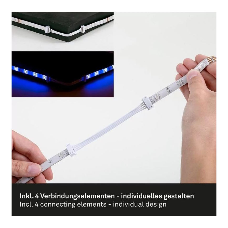 Brilo - LED RGBW prigušiva traka 6,5m LED/22W/230V + daljinski upravljač