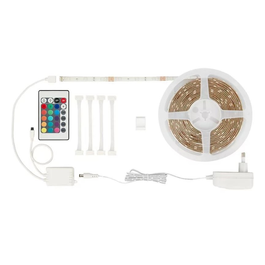Brilo - LED RGBW prigušiva traka 6,5m LED/22W/230V + daljinski upravljač