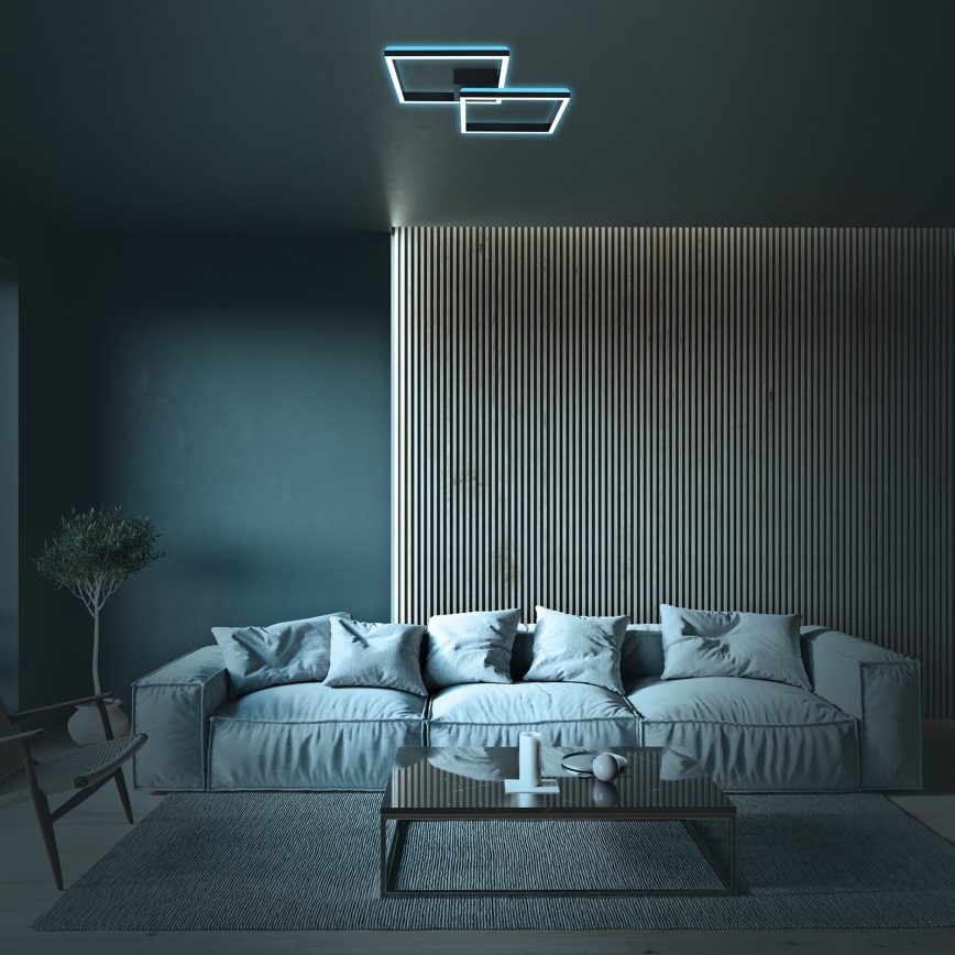 Brilo - LED RGBW Prigušivi nadgradni luster FRAME 2xLED/17W/230V 2700-6500K + Daljinski upravljač