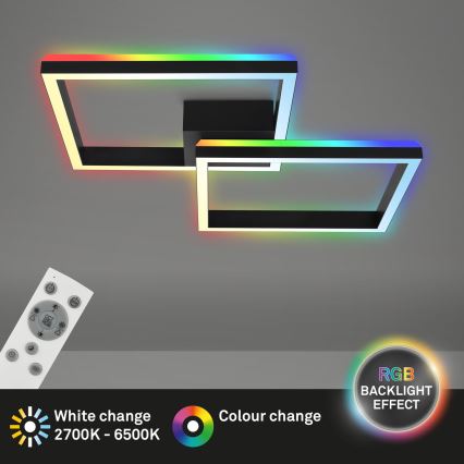 Brilo - LED RGBW Prigušivi nadgradni luster FRAME 2xLED/17W/230V 2700-6500K + Daljinski upravljač