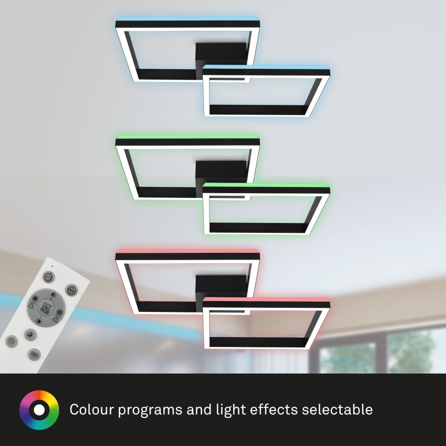 Brilo - LED RGBW Prigušivi nadgradni luster FRAME 2xLED/17W/230V 2700-6500K + Daljinski upravljač