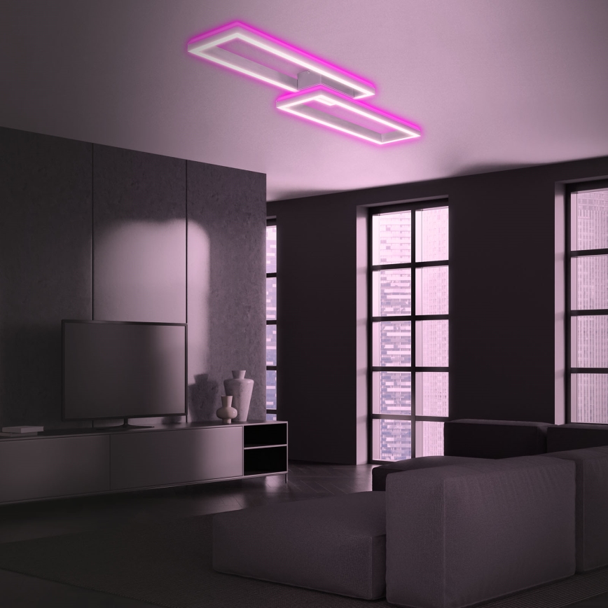 Brilo - LED RGBW Prigušivi nadgradni luster FRAME 2xLED/21W/230V 2700-6500K + Daljinski upravljač